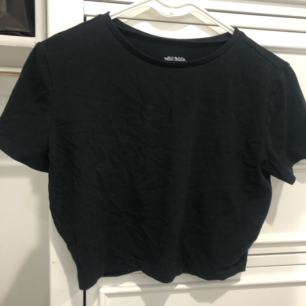 Black Crop Top, Large